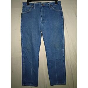 Wrangler 13MWZ Jeans Mens 36x30 Blue Cowboy Cut Western Denim Dark Wash